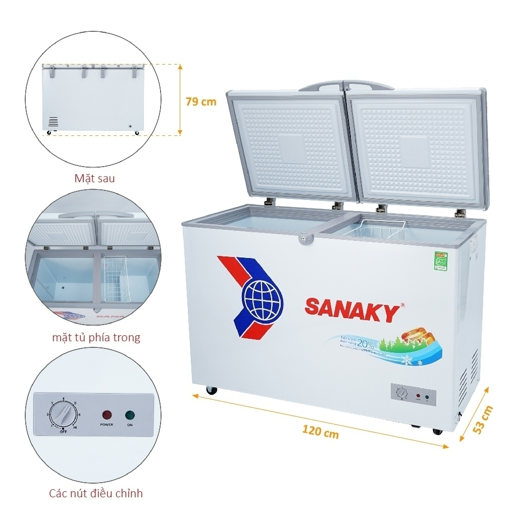 TỦ ĐÔNG SANAKY 1 NGĂN VH 3699A1 TỦ ĐÔNG SANAKY 1 NGĂN VH 3699A1