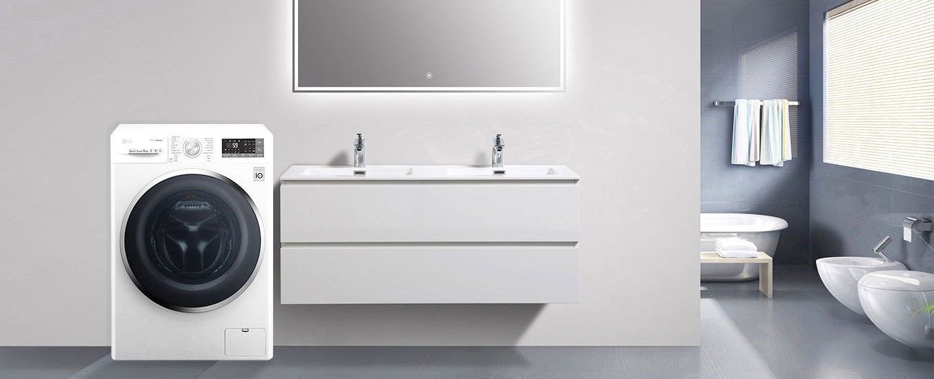 Máy giặt LG Inverter 9 kg FC1409S2W hiện đại, nâng tầm không gian sống