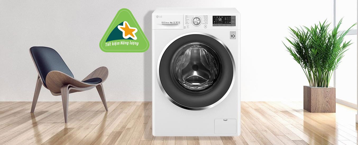 Máy giặt LG Inverter 9 kg FC1409S4W tiết kiệm điện