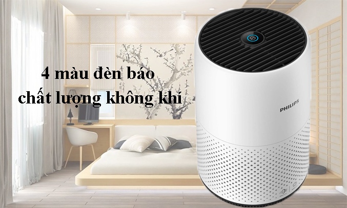 Máy lọc không khí Philips AC0820/10 4 màu đèn báo chất lượng không khí