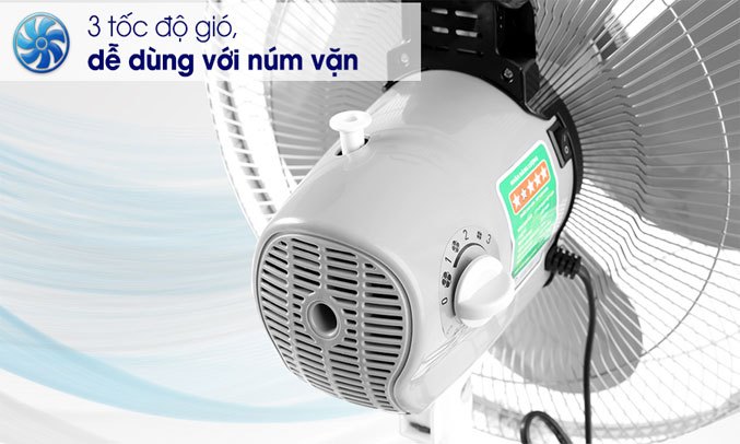 Quạt lửng Asia A16021 Xám có 3 mức tốc độ