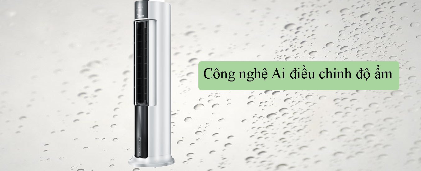 Quạt điều hòa Midea AC120-18AR Công nghệ Ai điều chỉnh độ ẩm