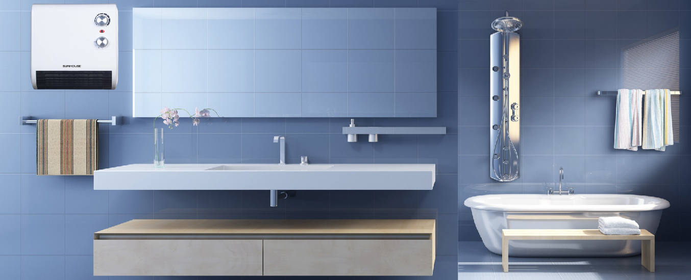 Quạt sưởi phòng tắm Sunhouse SHD3816W -Thiết kế sang trọng, nhỏ gọn, dễ dàng đặt ở mọi không gian 