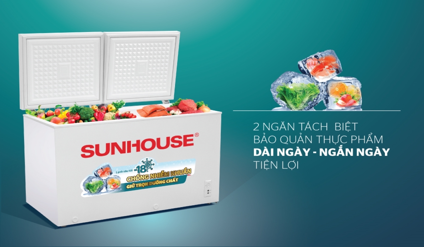 Tủ đông Sunhouse 255 lít SHR-F2362W2 Công nghệ làm lạnh sâu