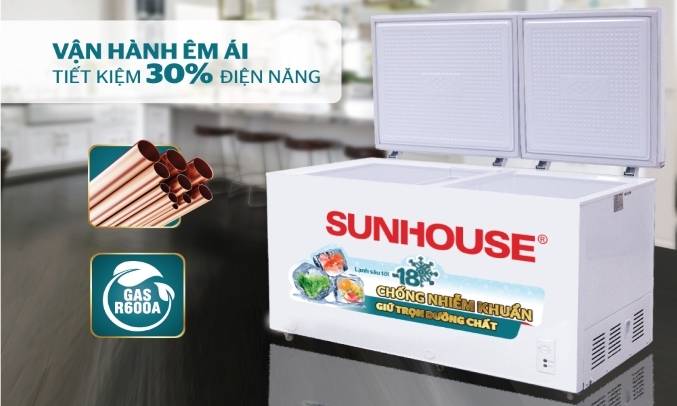 Tủ đông Sunhouse 255 lít SHR-F2362W2 Môi trường làm lạnh an toàn