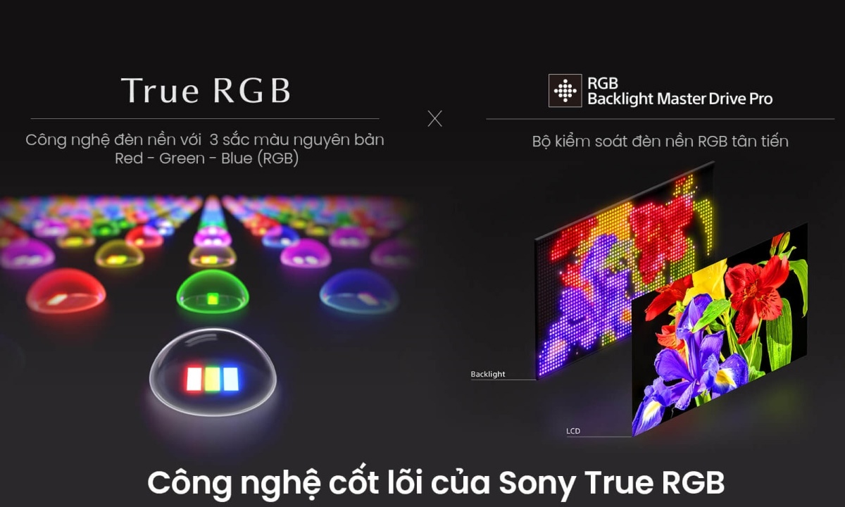 Google Tivi True RGB Sony BRAVIA 9 II 4K XR90M2
