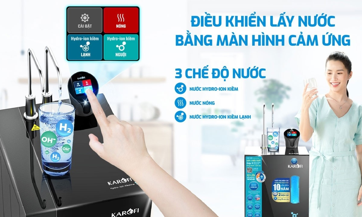 Máy lọc nước nóng lạnh RO UltraPURE Sunhouse 10 lõi SHA76211KL