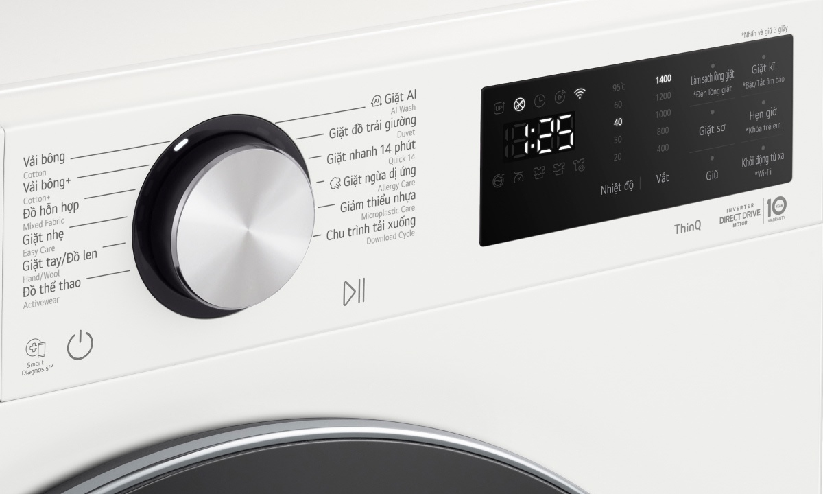 Thiết kế tối giản, tinh tế và bền bỉ Tủ máy mang phong cách hiện đại với mặt trước phẳng tinh tế, cửa kính cường lực chịu lực – chống trầy xước, lồng giặt thép không gỉ cùng thanh nâng bền chắc, kháng khuẩn, đảm bảo vệ sinh lâu dài. Màn hình LED hiển thị rõ ràng, dễ thao tác, phù hợp với mọi không gian giặt giũ hiện đại.