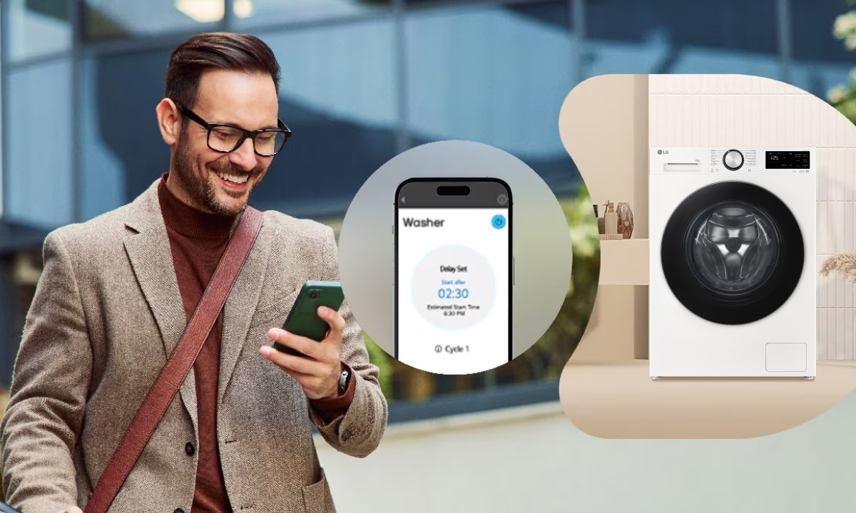 Kết nối thông minh ThinQ™ Với ứng dụng LG ThinQ™, bạn có thể dễ dàng khởi động, theo dõi và điều khiển máy giặt ngay trên điện thoại – dù đang ở bất kỳ đâu. Tính năng Smart Pairing™ còn cho phép máy giặt tự động gửi thông tin đến máy sấy LG tương thích, tự chọn chu trình sấy phù hợp mà không cần thao tác thêm