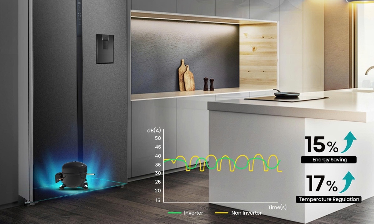 Khay kệ linh hoạt, tối ưu không gian lưu trữ Bên trong tủ được thiết kế hệ thống khay kệ kính cường lực có thể điều chỉnh độ cao linh hoạt, giúp sắp xếp thực phẩm gọn gàng và phù hợp với từng nhu cầu sử dụng. Kết hợp cùng đèn LED chiếu sáng trần tủ giúp không gian bên trong luôn sáng rõ, thuận tiện quan sát và lấy thực phẩm vào bất cứ thời điểm nào trong ngày.