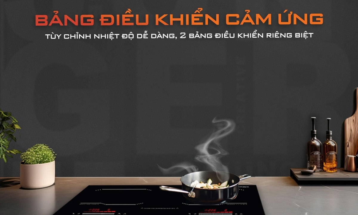 Mặt kính Caramic - Thanh trượt cảm ứng