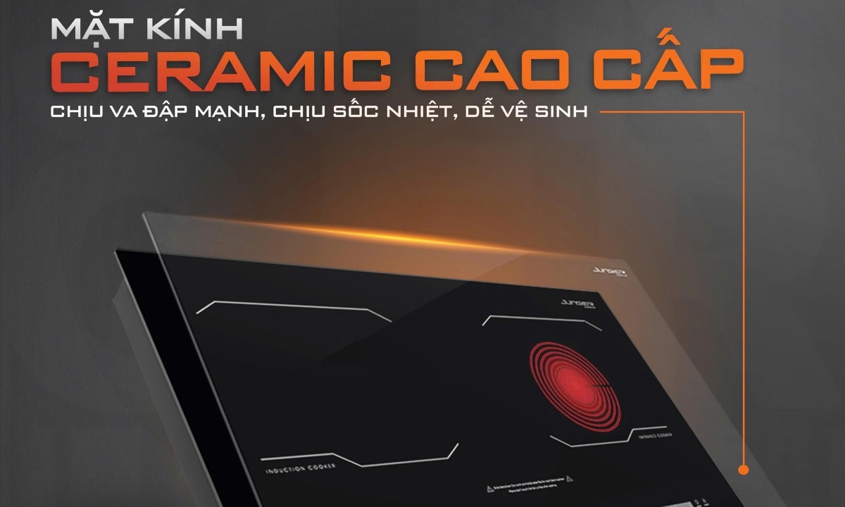 Bếp hồng ngoại Junger MK-24 - Mặt kính Caramic