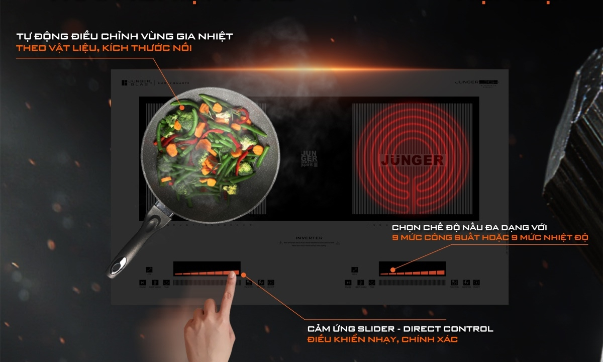Bếp từ đôi Junger CEJ-225-INVERTER