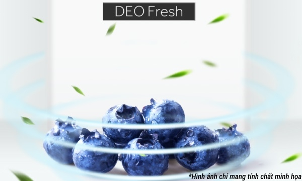 Công nghệ khử mùi DEO Fresh, làm lạnh đa chiều Hệ thống DEO Fresh loại bỏ mùi hôi khó chịu, giữ không khí trong tủ luôn sạch sẽ. Kết hợp cùng công nghệ làm lạnh đa chiều, hơi lạnh được phân bổ đồng đều đến mọi ngăn, bảo quản thực phẩm tươi ngon lâu hơn