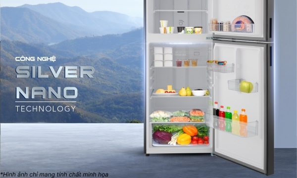 Công nghệ Silver Nano diệt khuẩn, bảo vệ sức khỏe Tủ lạnh tích hợp công nghệ Silver Nano có khả năng ngăn ngừa vi khuẩn và mùi hôi hiệu quả, giúp bảo quản thực phẩm luôn tươi ngon, sạch sẽ, đảm bảo an toàn cho sức khỏe cả gia đình.