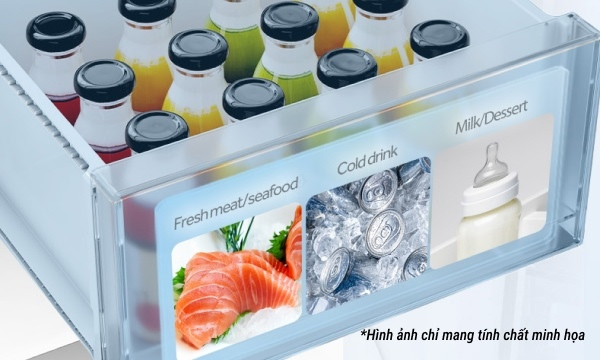 Ngăn MagicZone đổi nhiệt độ linh hoạt 0/2/4°C Trang bị ngăn MagicZone có thể tùy chỉnh nhiệt độ theo nhu cầu bảo quản, từ 0°C đến 4°C, thích hợp cho thịt cá tươi, rau củ hay đồ uống, giúp giữ trọn hương vị và dinh dưỡng. Công nghệ Inverter tiết kiệm điện năng Công nghệ Inverter hiện đại giúp tủ lạnh vận hành ổn định, giảm tiếng ồn và tối ưu điện năng tiêu thụ, mang đến hiệu quả kinh tế cho gia đình.