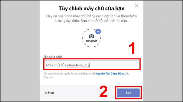 Nhấn chọn ô Tạo