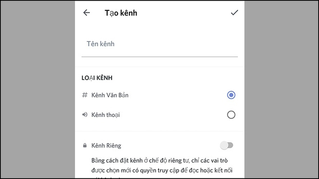 Tùy chỉnh Tên kênh, Loại kênh
