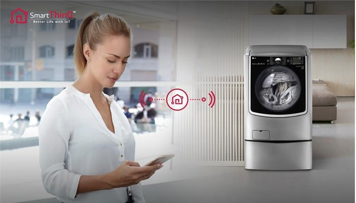 Máy giặt LG F2721HTTV có thể thêm chu trình giặt với Smart ThinQ