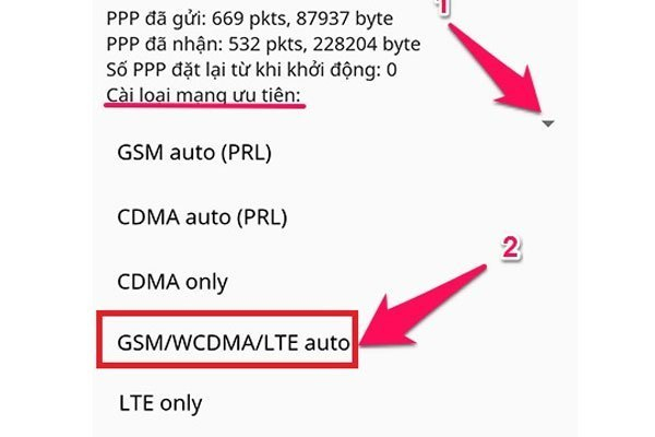 Lúc này điện thoại sẽ cung cấp cho bạn các tùy chọn cơ bản