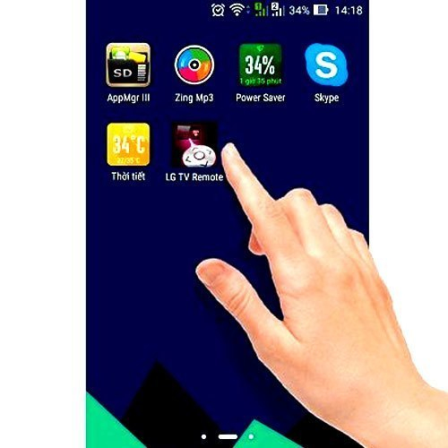 Để sử điều khiển trên smart tivi bạn khởi động ứng dụng LG TV Remote sau khi đã tải ở các cửa hàng của thiết bị Andoird hoặc iOS