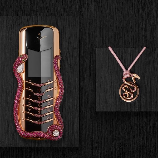 Vertu Signature S Vàng hồng Chocolate Aligator - Rồng Luxury