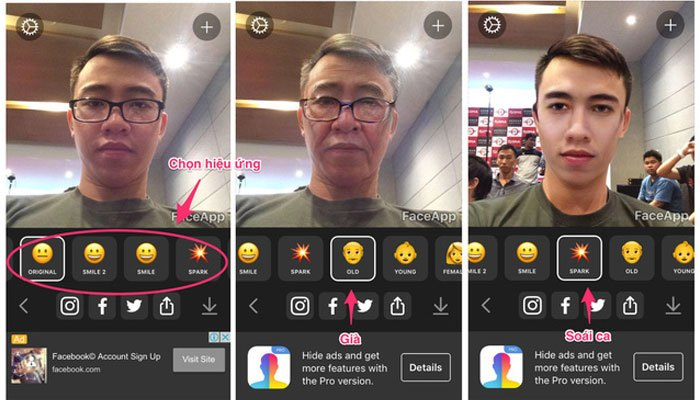Với ứng dụng FaceApp bạn có thể biến thành ông lão hay soái ca tùy ý