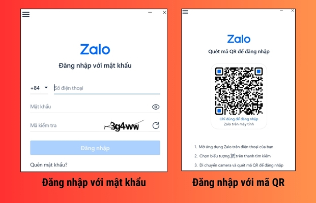 Cách đăng nhập Zalo PC bằng mật khẩu hoặc mã QR