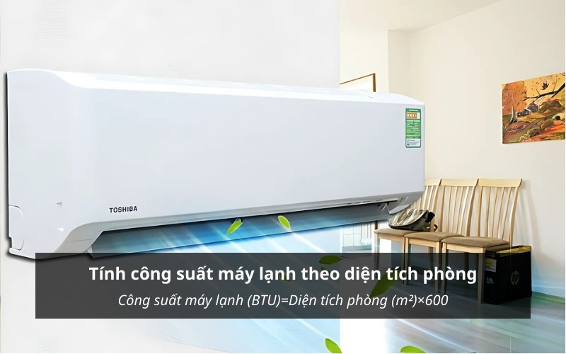 tính công suất máy lạnh dựa vào diện tích phòng
