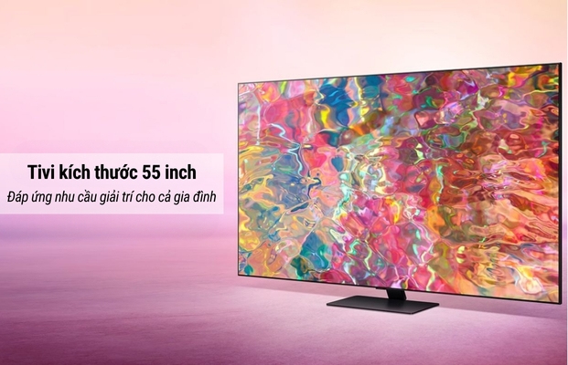 Tivi Samsung 55 inch có thiết kế viền mỏng và tinh tế