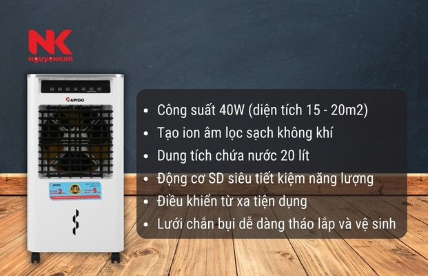 Quạt điều hòa là thiết bị làm mát không khí dựa trên nguyên lý bay hơi của nước