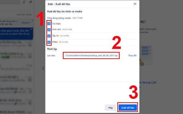 Cách khôi phục tin nhắn đã xóa Zalo trên máy tính, laptop