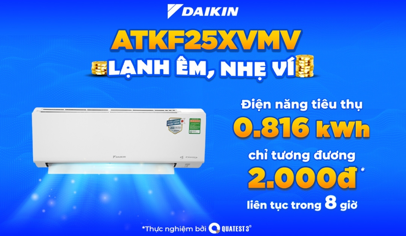Máy lạnh Daikin Inverter 2023 - Inverter tiết kiệm điện