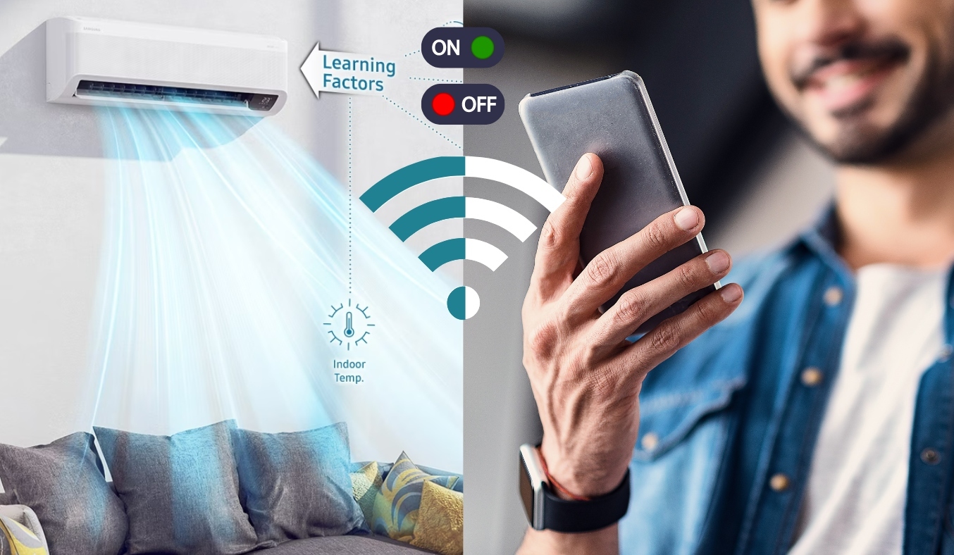 Máy lạnh Samsung Inverter 1 HP AR10CYFAAWKNSV là điều hòa wifi điều khiển bằng Smartphone