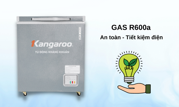 Tủ đông kháng khuẩn Kangaroo 90 lít KGFZ150NG1 Gas R600a tiết kiệm điện