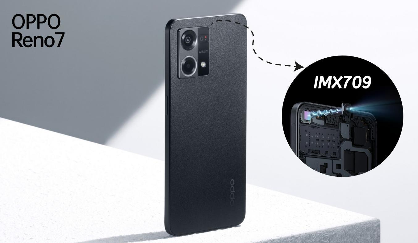 Điện thoại OPPO Reno7 4G 8GB/128GB Đen sở hữu cảm biến IMX709 chụp selfie siêu nhạy 