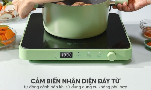 Bếp điện từ Elmich ICE 3879 Xanh mint