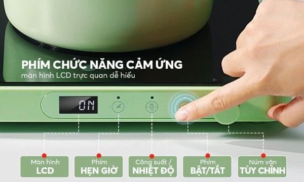 Bếp điện từ Elmich ICE 3879 Xanh mint