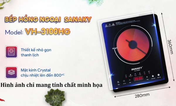 Bếp hồng ngoại đơn Sanaky VH3100HG