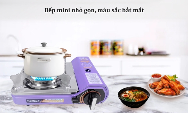Bếp gas mini Namilux NH-P3212PS màu tím