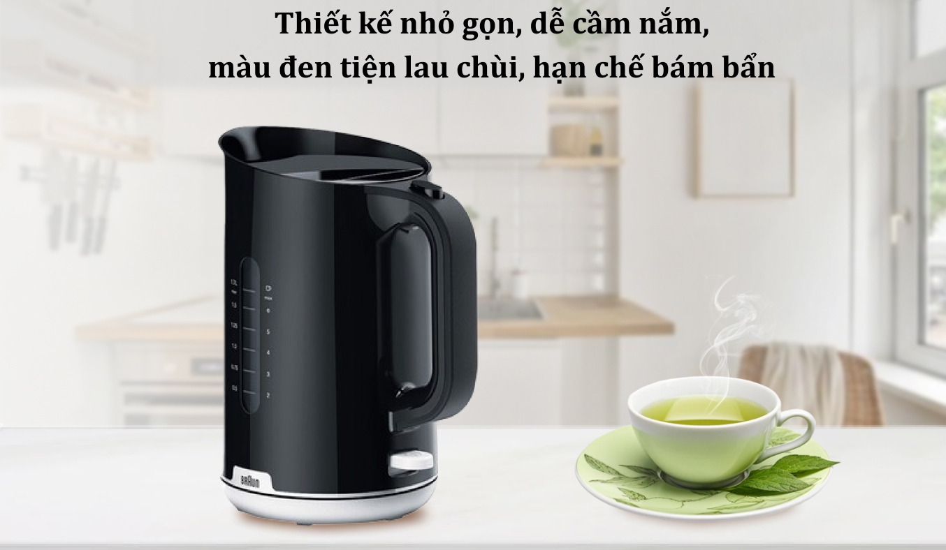 Bình đun siêu tốc Braun 1.7 lít WK1100BK