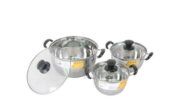Bộ nồi Goldsun GH18-3306SG nắp nồi trong suốt
