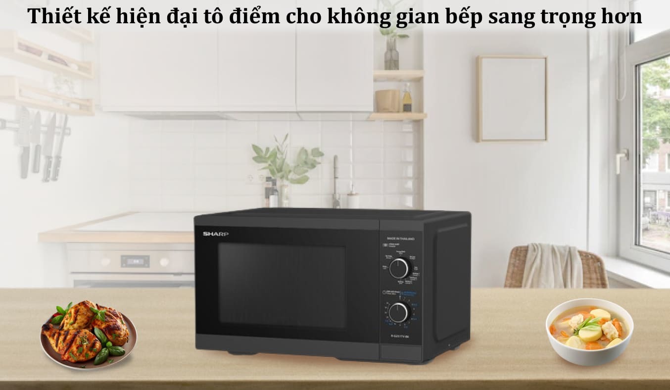 Lò vi sóng Sharp 25 lít R-G251TV-BK