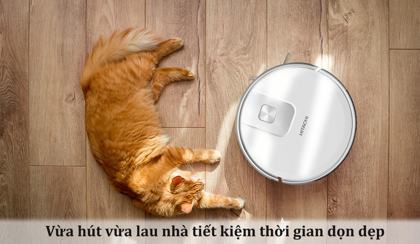Robot hút bụi lau nhà Hitachi RV-X15N