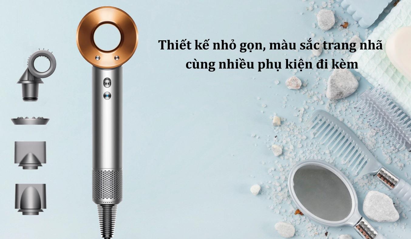 Máy sấy tóc Dyson Supersonic™ HD15 (Nickel Sáng/Vàng đồng)