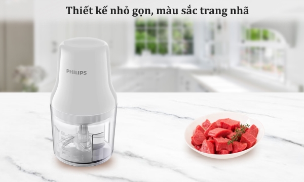 Máy xay thịt mini Philips 0.5 lít HR1393