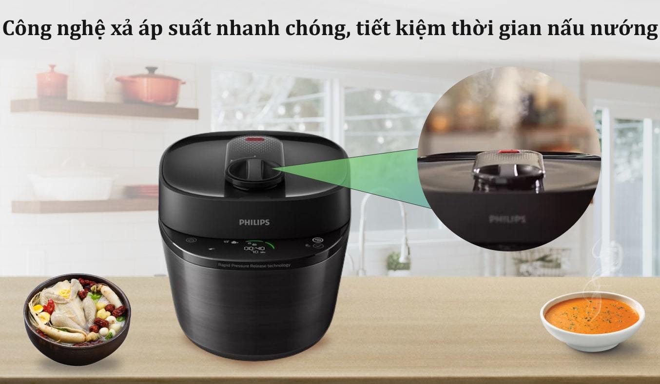 Nồi áp suất điện Philips 5 lít HD2151/66