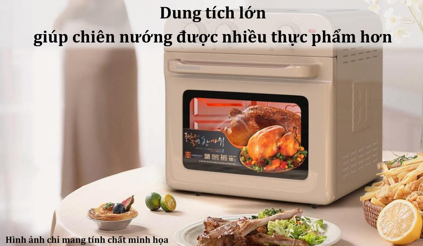 Nồi chiên không dầu Hawonkoo 18 lít AFH-180-CF Nâu