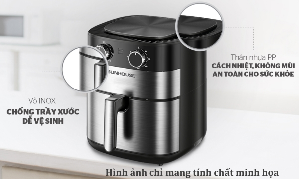 Nồi chiên không dầu Sunhouse 6 lít SHD4026