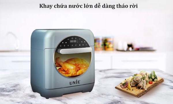 Nồi chiên không dầu kết hợp hấp Unie 15 lít Steam Color